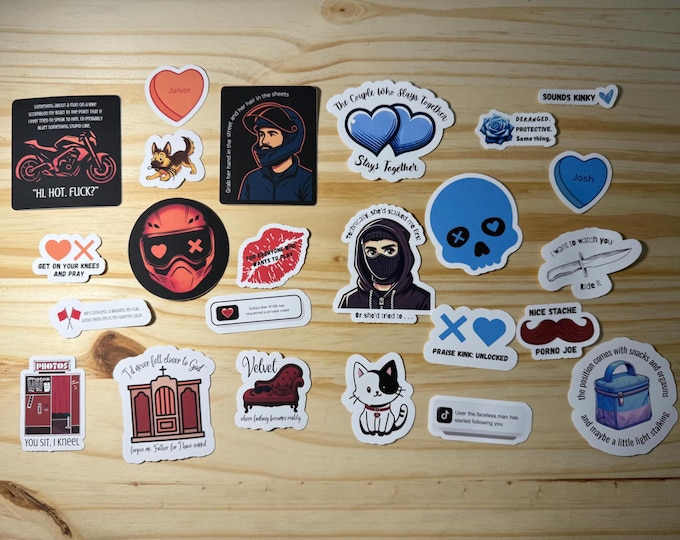 Lights Out Stickers for Dark Romance Readers (12 Pack)