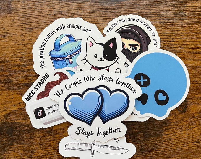 Lights Out Stickers for Dark Romance Readers (12 Pack)