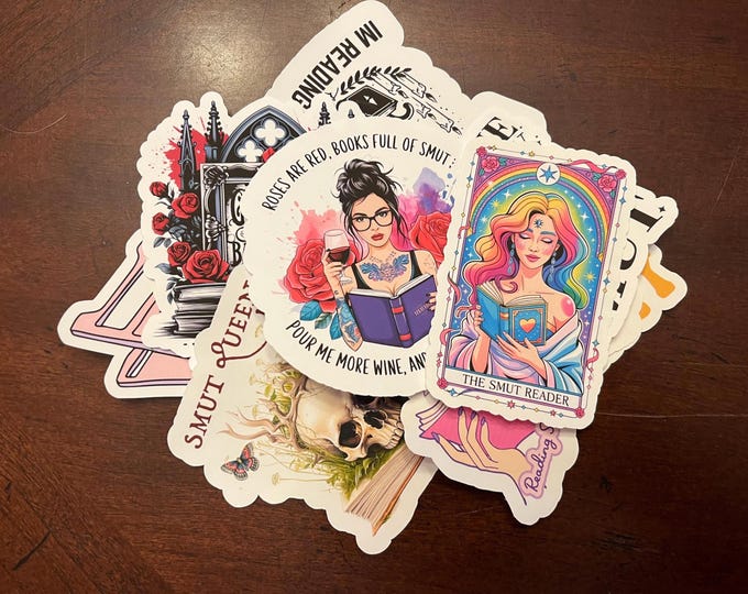 Smutty Bookish Stickers for Dark Romance Readers (12 Pack)