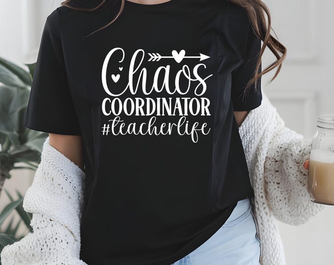 Teacher Shirt, Chaos Coordinator T-Shirt, Funny Teacher Tee, Teacher Team Shirts, Teacher Life Shirt, Teacher Gift, Classroom Shirt