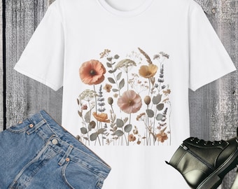 Floral Vintage Unisex T-Shirt | Soft & Stylish Tee for Nature Lovers, Perfect for Casual Outings, Birthdays, Gifts