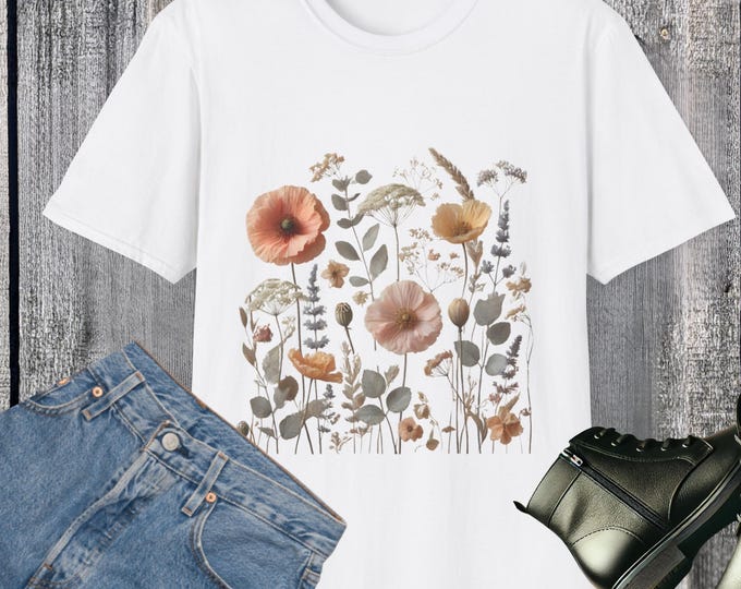 Floral Vintage Unisex T-Shirt | Soft & Stylish Tee for Nature Lovers, Perfect for Casual Outings, Birthdays, Gifts