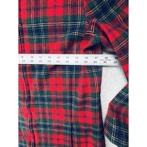 Vintage Red Plaid Womens Pendleton Robe - Housecoat W/zipper Pockets Wool image 11