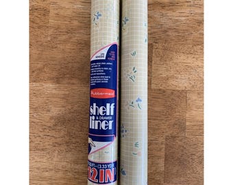 Vintage Rubbermaid Shelf Drawer Liner Summer Place 12"x3.33 yd - 10 Sq 1989