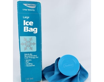 Vintage Faultless Blue Large Ice Bag – 3 Quart Capacity – Medical Cold Therapy