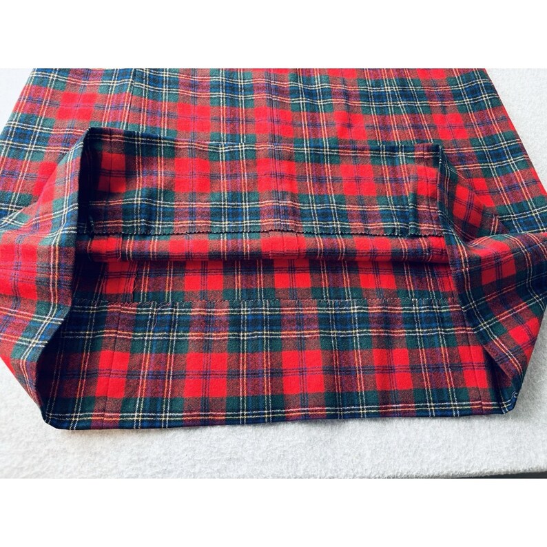 Vintage Red Plaid Womens Pendleton Robe - Housecoat W/zipper Pockets Wool image 7