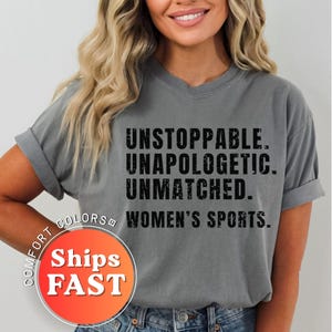Comfort Colors Womens Sports T-Shirt: Unstoppable Game Day Tee