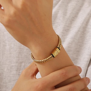 Fathers Day Gift Custom Gold Bracelet For Dad Kids Name Personalize Dad Bracelet, Family Jewelry  Family Name Bracelet| Fathers Day Gift