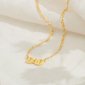 Collar personalizado para el Día del Padre para hombre, regalo para el Día del Padre, regalo de cumpleaños, collar con grabado de Fígaro para papá, joyería personalizada de acero inoxidable.