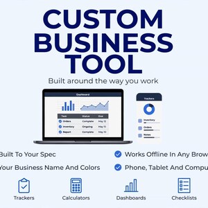 Custom Business Tool Built To Your Spec, Tracker Calculator Dashboard Checklist System Or Quote Builder Delivered As Offline HTML