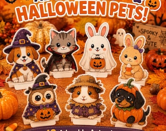 Halloween Pet Shelter Craft Printable | DIY Paper Animal Rescue | Kids Halloween Spooky Activity | Fall Craft | Pretend Play & PDF Downloads