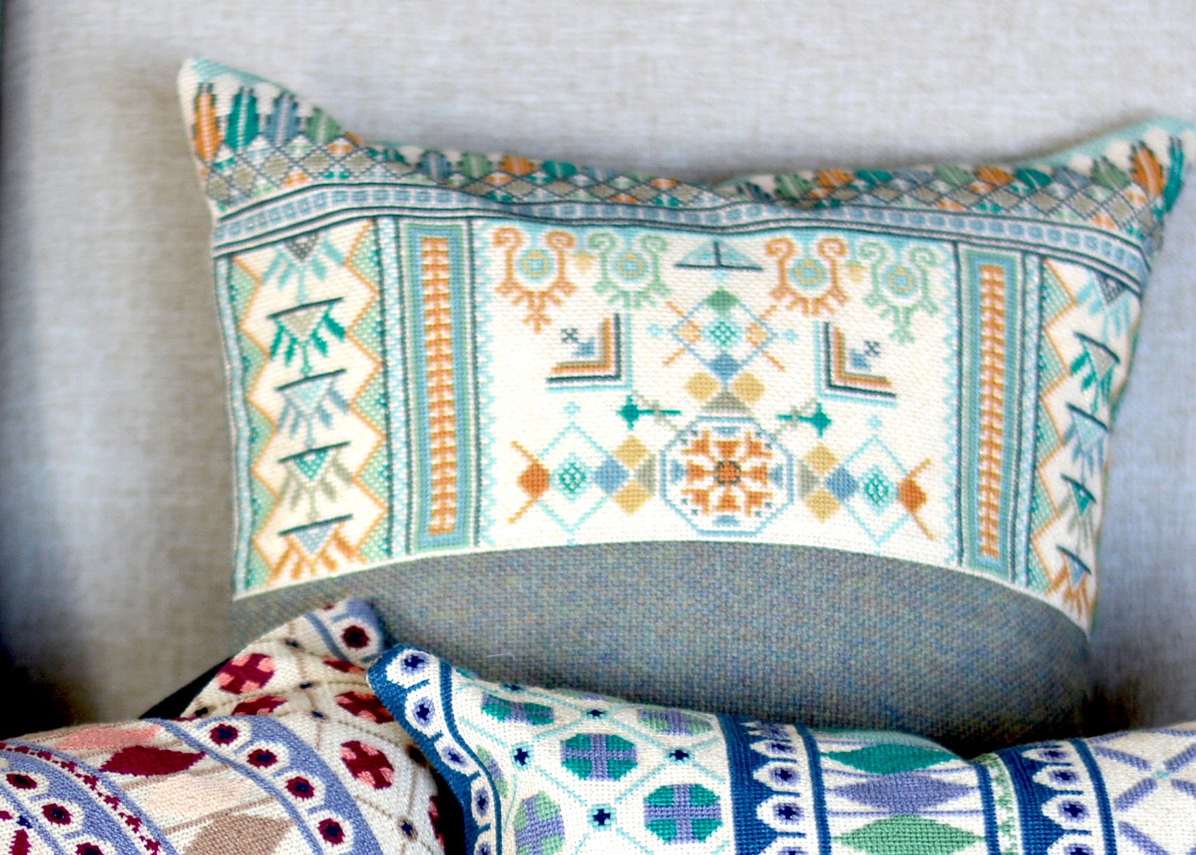 Intricate Hand Embroidery Design Cushion Cover Etsy
