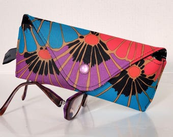 Handmade Eyeglass Case – Kaffe Fassett “Thousand Flowers” Fabric – Fits Sunglasses & Reading Glasses