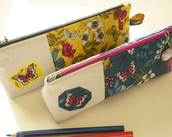 Pencil case /Pencil bag/ Pencil pouch / makeup bag / cosmetic bag/ zipper pull/sewing bag