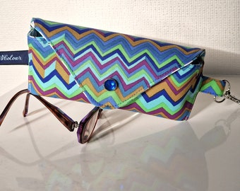 NEW Glasses case/ Eyeglasses case/ sunglasses case/ reading glasses case/Kaffe Fassett collective/Brandon Mably/ Zig zag