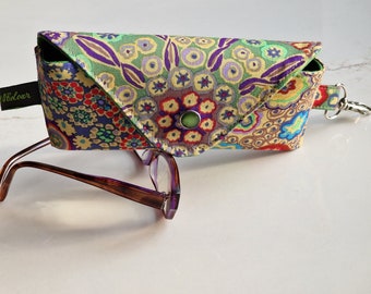 NEW Glasses case/ Eyeglasses case/ sunglasses case/ reading glasses case/Kaffe Fassett collective/Millefiore