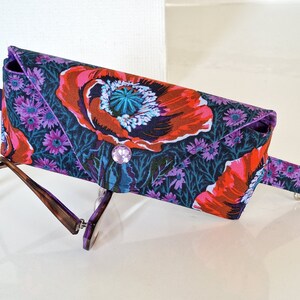 NEW Glasses case/ Eyeglasses case/ sunglasses case/ reading glasses case/Floral/Poppies/ AM Horner/Bright eyes