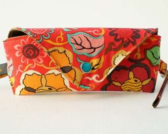 Glasses case/ Eyeglasses case/ sunglasses case/ reading glasses case/Himalaya/Temple Brocade/Philip Jacobs/Snow Leopard Designs