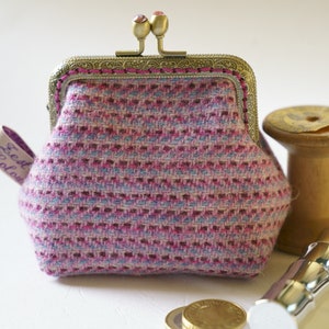 Harris Tweed Coin Purse: Bronze clasp Frame, Liberty Lawn Lining