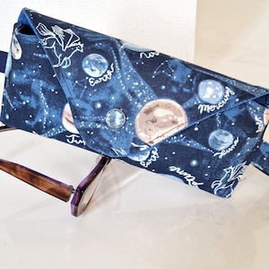 Planets Fabric Glasses Case: Space Eyeglasses, Sunglasses Holder