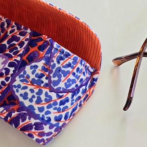 Handmade Eyeglass Case - Kaffe Fassett Fittonia Pattern - Suitable for Sunglasses and Reading Glasses