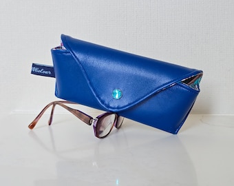 Handmade Genuine Leather Glasses Case – Fits Sunglasses & Reading Glasses – Stylish Eyewear Holder