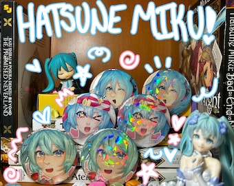 Hatsune Miku Pin Badges 2.25 in