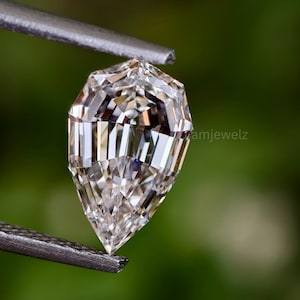 Pear cut Lab Grown Diamond, Modified Pear Step cut Lab Grown Diamond, Antique cut Lab Created Loose Diamond, Pear cut CVD Diamond