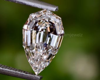 Pear cut Lab Grown Diamond, Modified Pear Step cut Lab Grown Diamond, Antique cut Lab Created Loose Diamond, Pear cut CVD Diamond