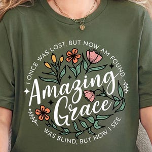 Amazing Grace Shirt, Christian Shirt for Women, Christian Gift for Her, Christian Gift for Women, Amazing Grace Tshirt, Religious Shirt,Gift