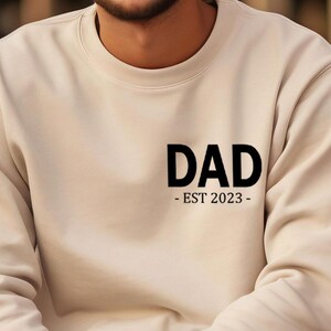 Dad Est 2025 Sweater: New Dad Gift, Pregnancy Announcement