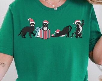 Christmas Shirt, Christmas Cat Shirt, Christmas Shirt, Meowy Christmas Shirt, Cat Lover Shirt, Merry Christmas Shirt, Gift For Christmas Tee