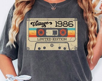 Comfort Colors® 1986 Vintage Birthday Shirt ,Vintage 1986, 39th Birthday Shirt, 39th Birthday Best Friend, 39th Birthday Woman, Limited 1986