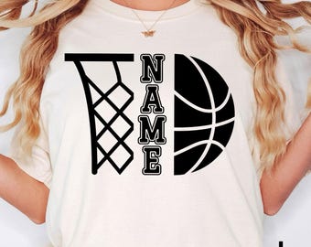Comfort Colors® Customized Basketball Shirt, Your Name Basketball Shirt, Personalized Basketball Shirt, Game Day Shirt, Basketball Season
