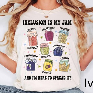 Comfort Colors® Inclusion Tee, Neurodiversity Shirt, Inclusion Is My Jam, Special Education Teacher, Autism Awareness, Autism Teacher Shirts