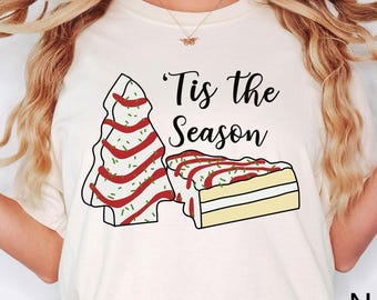 Christmas Cake Shirt,Tis The Season Christmas Shirt,Christmas Tree Shirt,Christmas Party Tee,Christmas Holiday Shirt,Baking Team Christmas