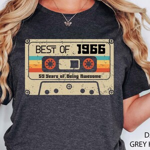 59th Birthday Shirt, Vintage 1966 Limited Edition Cassette T-Shirt, 59th Birthday Gift For Women, 59th Birthday Men Tee, 1966 Birthday Shirt