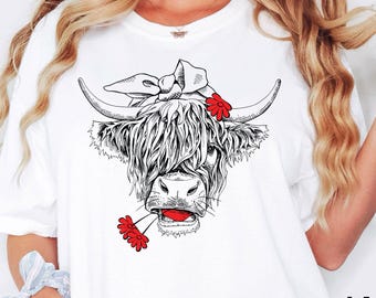 Cute Cow Shirt, Heifer Sweatshirt, Highland Cow Shirt, Cow Gifts For Her, Farm T-shirt, Ranch Tee, Farmer, Cowgirl, Bull Shirt, Cow T-shirt