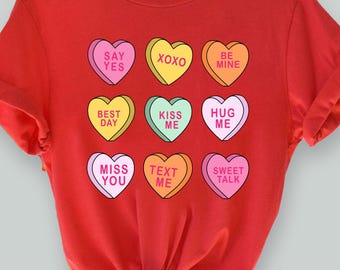 Be Mine Shirt, Conversation Hearts Shirt, XOXO T-shirt, Valentines Day Shirt, Couple Shirt, Be Mine Shirt For Women, Gift For Valentine