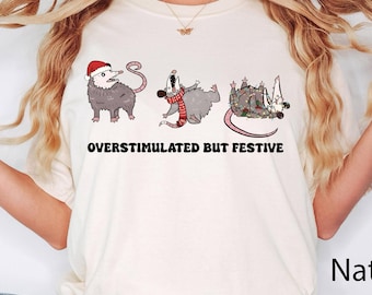 Opossum Christmas Shirt, Christmas Opossum Tee, Cute Opossum Shirt, Wild Animals Sweater, Funny Opossum Christmas Sweatshirt,Funny Christmas