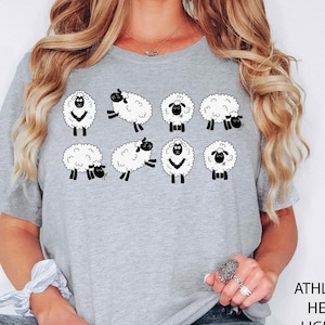 Sheep T-Shirt, Cute Sheeps Shirt, Funny Sheep Kid Shirt, Farm Animal Shirt, Sheep Lover Shirt, Sheep Shirt Gift, Sheep Women Shirt,Lamp Farm