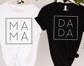 Mama Dada Shirts, Matching Family Shirts, Mommy and Daddy Outfits, Mom Gifts, Dad Gifts, Momlife Shirt, Father Life Shirt, Mothers Day Gift