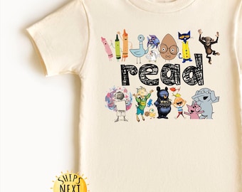 Read Children Books Shirt, Teacher Read Shirt, Kindergarten Gift Shirt,Comfort Colors, Read Kids Tee, Book Lover Shirt,Funny Kids Tee, Read