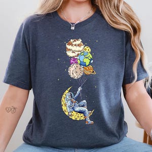 Funny Astronaut Graphic Shirt: Space Moon Nasa Tee