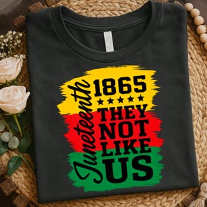 1865 Juneteenth PNG, they not like us PNG, Black History Svg, African American Svg, Juneteenth PNG, Black Woman Svg, Juneteenth Shirt Svg.