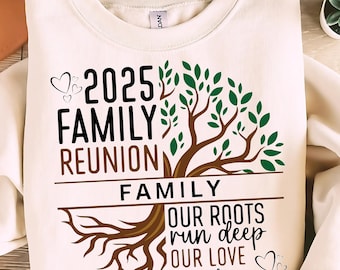 Árbol de la Reunión Familiar 2025 Svg Png, Árbol de la Vida, Diseños de Camisetas de Árbol Genealógico, Sublimación de Reunión Familiar Png, Camiseta de Verano, Descarga Digital