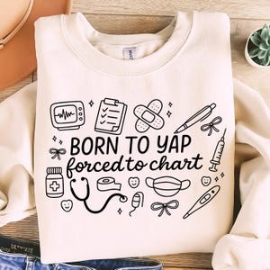 Nurse Png svg, Born To Yap Forced to Chart Png, Spring Nurse PNG, School Nurse Design, Nursing Png, Preppy Nurse Png, Medical Staff PNG.