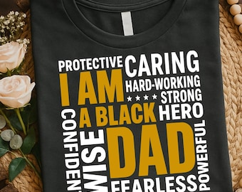 I Am A Black Dad svg png, zwarte vader svg, zwarte vader png, Fathers Day png, Black History Month svg, Black Dad sublimatie Cricut Cut-bestanden.