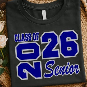 Senior Class Of 2026 Svg Png, Black and Blue Sports Design, Back & Front Design, Senior 2026 Svg, High School, College, Personalized Senior.