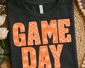 Gameday PNG SVG, Retro Football png, Football Mom png, Football Shirt Png, Team Orange Football shirt sublimation, Game Day Digital Download